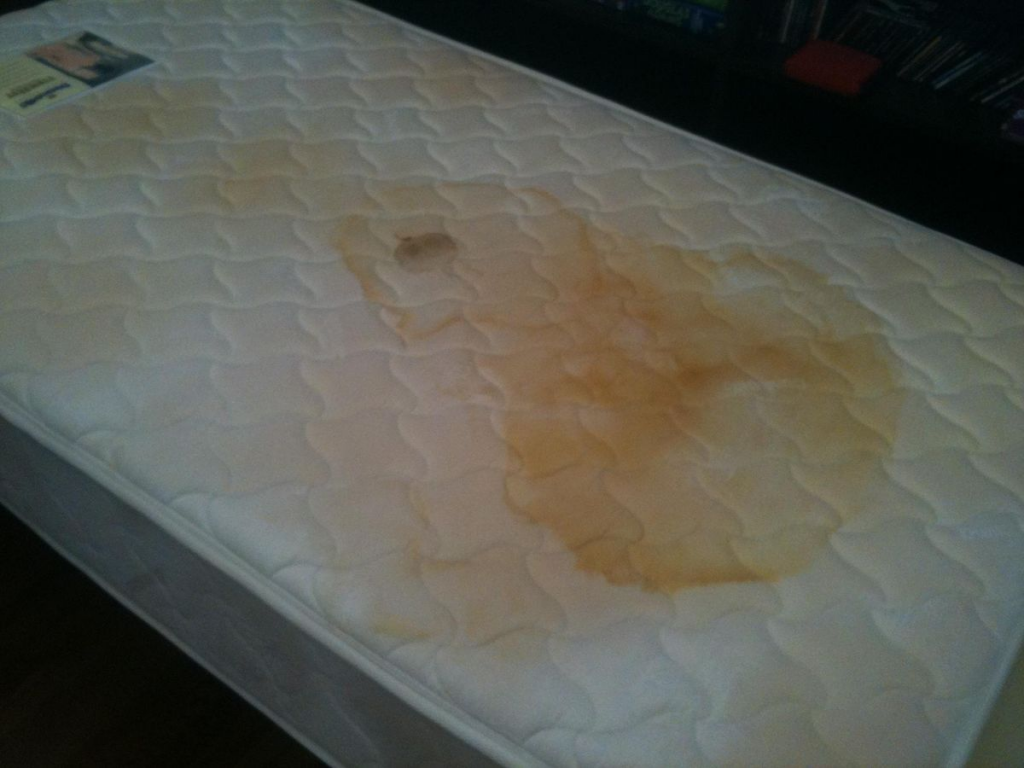 putting a vinyl cover over pee stained mattress